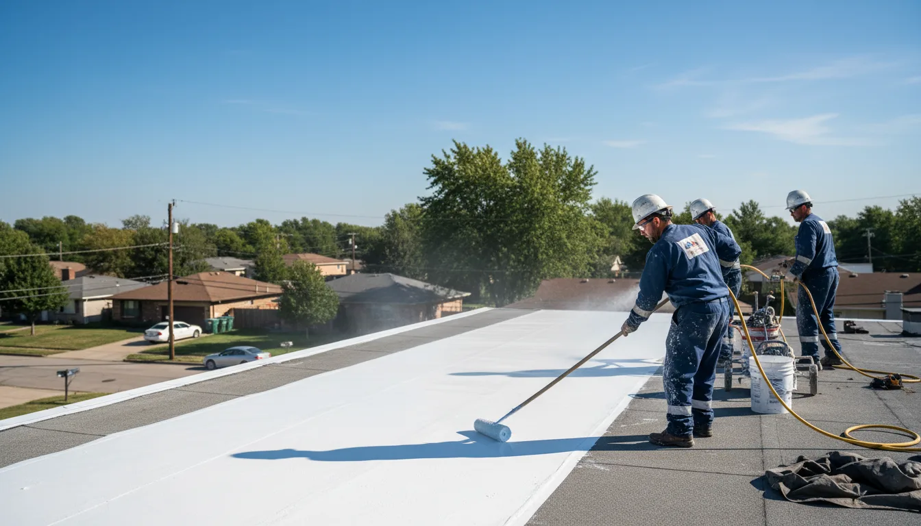 Commercial roof coating in Crest Hill, IL near me